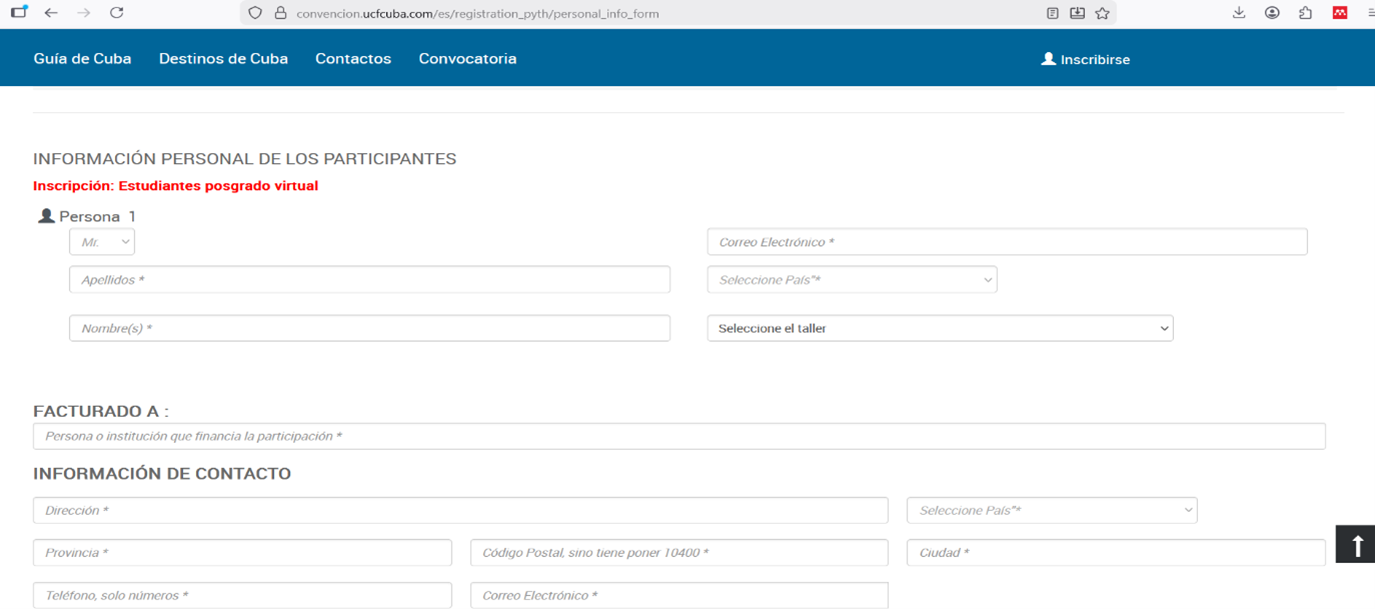 Formulario de pago / Payment form